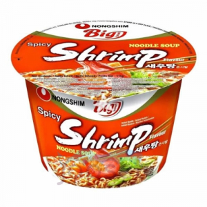 Nongshim BIG BOWL Shrimp Flavour Лапша с креветками, большой стакан, 115 гр.