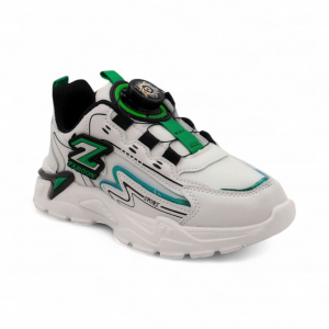 Кроссовки А7010-8 бело зеленые