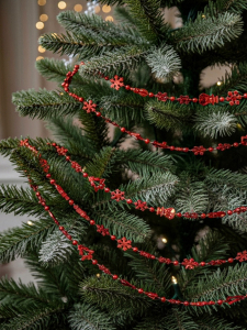 Бусы на ёлку «Снежинки», длина 2.7 м, d=2.3 см, МИКС