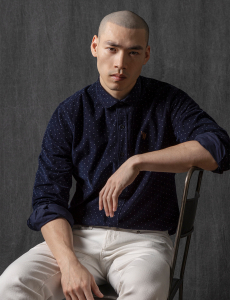 WHITE LABEL DOT CORDUROY SHIRT