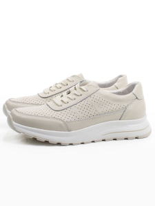 03-C207-2A LT. BEIGE Полуботинки летние женские (натуральная кожа)