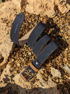 Ab.Zapatos Pelle cinturon (140) Marino