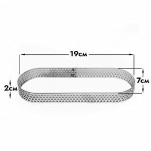 Форма для выпечки, овал перфорированный 7*19 см, h=2 см