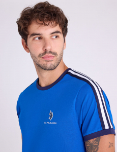 SHOULDER TRICOT TAPE JERSEY T-SHIRT