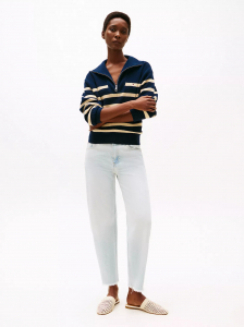 Light Wash Mid-Rise Tapered Jean