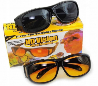 Антибликовые очки для водителя HD Vision WrapArounds 2 в 1 День + Ночь