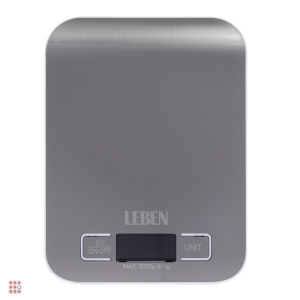 LEBEN Весы кухонные, от 2хААА не в комп, металл, до 5 кг