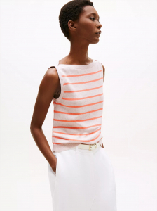 Stripe Boatneck Sweater Tank