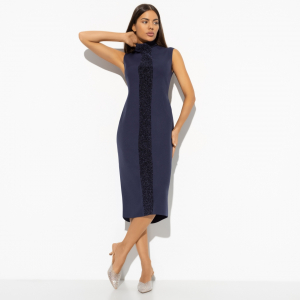 Платье-футляр‑футляр, Поцелуй удачи (night, с манжетами)