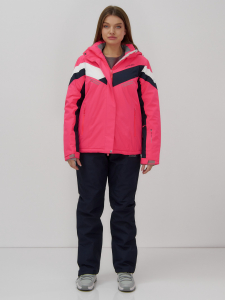 Горнолыжный костюм женский зимний УЦЕНКА малинового цвета 02811M
