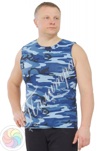 Майка КМФ широкое плечо РАСПРОДАЖА!!! (синий)