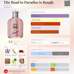 ROUTE 66 THE ROAD TO PARADISE IS ROUGH edt (m) 100ml TESTER