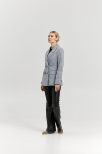 Пальто женское демисезонное 27200 (голубой)