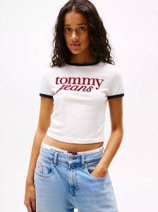 Tommy Jeans Script Logo Ringer T-Shirt