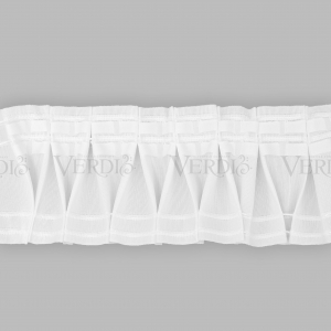 Тесьма 3763, ширина рулона 8 см, Кол-во рядов кармашков 2, кол-во стягивающих шнуров 4, в бобине 50м