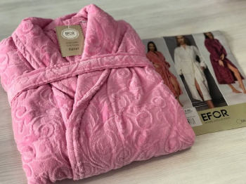 Халат женский EFOR размер L/XL PEMBE  розовый  BR-0184/03