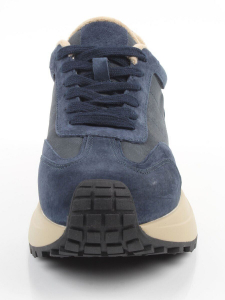04-PCML26-3 BLUE Кроссовки демисезонные женские (натуральная замша, натуральная кожа, текстиль)