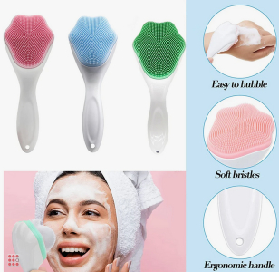 Щеточка для умывания лица силиконовая, для очищения лица