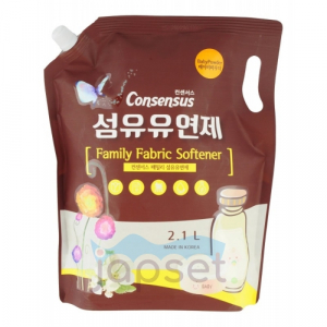 Consensus Fabric Softener Кондиционер для белья для всей семьи, аромат детской присыпки, мягкая упаковка, 2,1 л