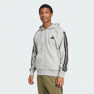 men's  essentials 3-stripes fleece hoodie