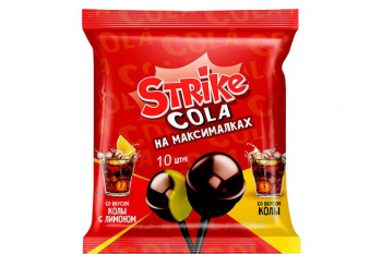 «Strike», карамель на палочке «Cola на максималках», 113 г