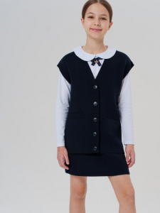 Комплект для девочки: жилет, юбка