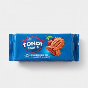 «Tondi», овсяный мини-пай с вишнёвой начинкой, 120 г