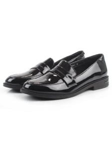 03-DCO163-1 BLACK Лоферы женские (натуральная кожа)