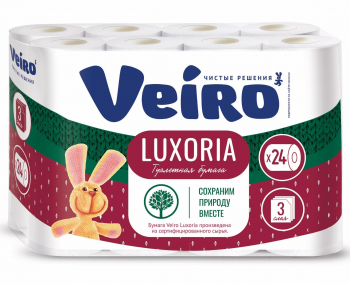 Туалетная бумага Veiro Luxoria 3сл., 24рул