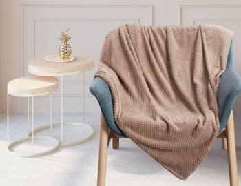 Покрывало-плед КОРАЛ-флис жаккард 