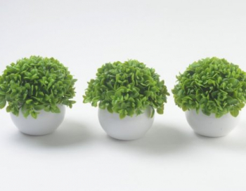 Искусственные цветы, Композиция зелень в кашпо (d-14см) (