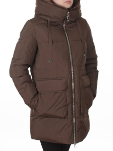 8379 BROWN Куртка зимняя женская (200 гр. холлофайбер)