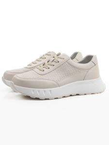 03-C401-2A BEIGE Кроссовки летние женские (натуральная кожа)