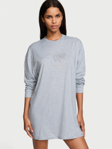 Victoria's Secret 100% Cotton Long-Sleeve Sleep Tee