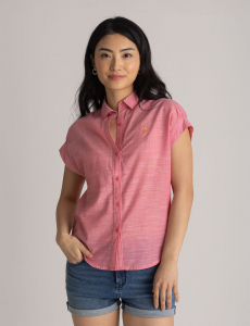 SHIRRED DOLMAN SLEEVE TOP