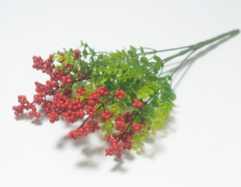 Искусственные цветы, Ветка в букете с ягодами 5 веток (1010237) красный