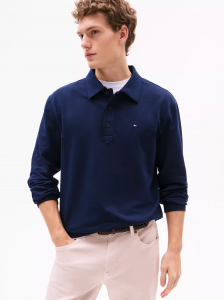 Long-Sleeve Polo Sweatshirt