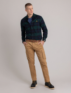 TARTAN PEACHED TWILL LONG SLEEVE SHIRT