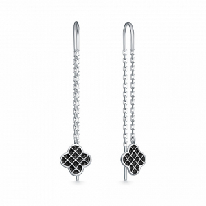 Серьги родированные серебро 925*