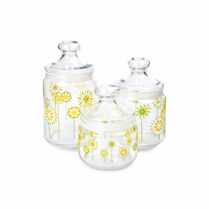 Набор банок КОТТОН ФЛАУЭР 3шт (0.5л  0.75л  1л)