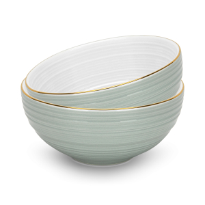 Набор из 2-х мисок 620 мл (фарфор) Firmina green