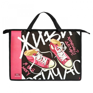 Папка с ручками А4, 335 х 235 х 55 мм, пластиковая, ручки-тесьма, Calligrata 