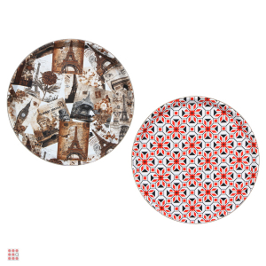 Поднос круглый с антискользящим покрытием, 28 см