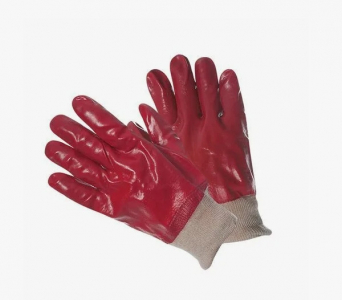 Перчатки х/б ПВХ красные bc-2 12пар