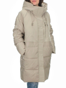 C223 GRAY/BEIGE Куртка зимняя женская (200 гр. холлофайбера)
