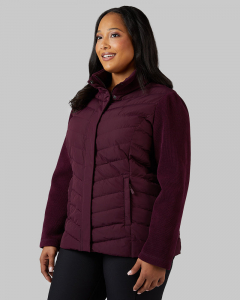 WOMEN'S MIXED MEDIA CHEVRON JACKET