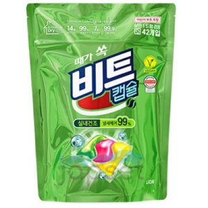 Premium Indoor Drying Жидкое средство для стирки, Цветы, супердезодорация, для сушки в помещении, капсулы, 42 шт х 18 гр