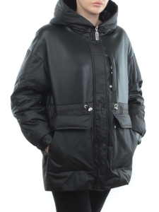 M24-211 BLACK Куртка демисезонная женская (100 гр. синтепон)