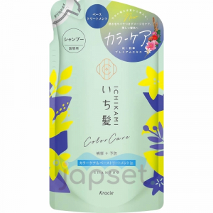 Ichikami Color Care Base Shampoo Восстанавливающий шампунь для ухода за окрашенными волосами, с ароматом цветущей горной вишни и цветков лимона, сменная упаковка, 330 мл