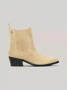 TH Logo Suede Cowboy Boot